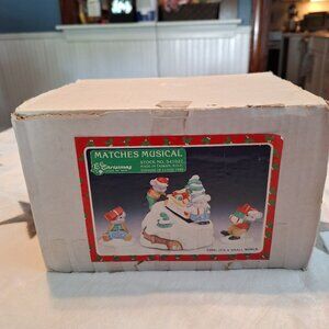 Vintage 1990 House Of Lloyd Christmas Around The World Matches Musical‎ Set Of 3